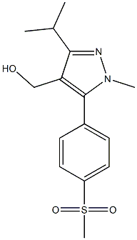 (3-isopropyl-1-methyl-5-(4-(methylsulfonyl)phenyl)-1H-pyrazol-4-yl)methanol Structure