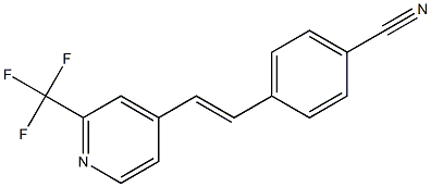 (E)-4-(2-(2-(trifluoromethyl)pyridin-4-yl)vinyl)benzonitrile Struktur