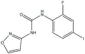 1-(2-fluoro-4-iodophenyl)-3-(isoxazol-3-yl)urea Struktur