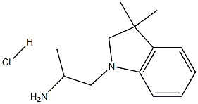 1-(3,3-dimethylindolin-1-yl)propan-2-amine hydrochloride Struktur