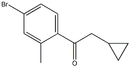 1-(4-bromo-2-methylphenyl)-2-cyclopropylethanone Struktur