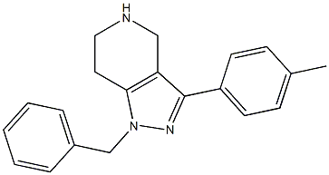 1-benzyl-3-p-tolyl-4,5,6,7-tetrahydro-1H-pyrazolo[4,3-c]pyridine Struktur