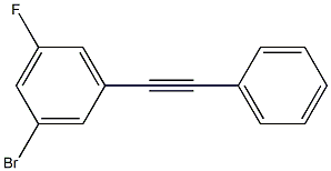 1-bromo-3-fluoro-5-(phenylethynyl)benzene Struktur