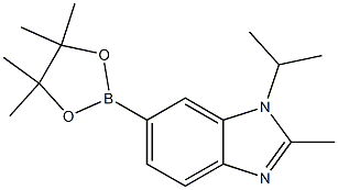 1-isopropyl-2-methyl-6-(4,4,5,5-tetramethyl-1,3,2-dioxaborolan-2-yl)-1H-benzo[d]imidazole Struktur