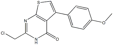 2-(chloromethyl)-5-(4-methoxyphenyl)thieno[2,3-d]pyrimidin-4(3H)-one Struktur