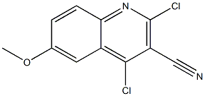 2,4-dichloro-6-methoxyquinoline-3-carbonitrile Struktur