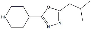 2-isobutyl-5-(piperidin-4-yl)-1,3,4-oxadiazole Struktur