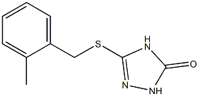 3-(2-methylbenzylthio)-1H-1,2,4-triazol-5(4H)-one Struktur