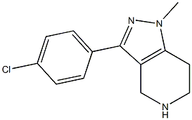 3-(4-chlorophenyl)-1-methyl-4,5,6,7-tetrahydro-1H-pyrazolo[4,3-c]pyridine Struktur