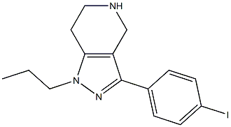 3-(4-iodophenyl)-1-propyl-4,5,6,7-tetrahydro-1H-pyrazolo[4,3-c]pyridine Struktur