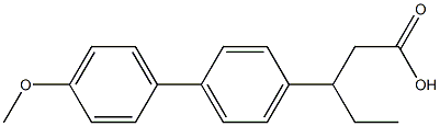 3-(4'-methoxybiphenyl-4-yl)pentanoic acid Struktur