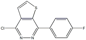 4-chloro-7-(4-fluorophenyl)thieno[3,2-d]pyridazine Struktur