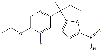 5-(3-(3-fluoro-4-isopropoxyphenyl)pentan-3-yl)thiophene-2-carboxylic acid