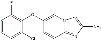 6-(2-chloro-6-fluorophenoxy)imidazo[1,2-a]pyridin-2-amine Struktur