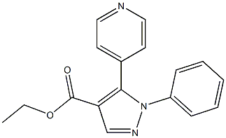 ethyl 1-phenyl-5-(pyridin-4-yl)-1H-pyrazole-4-carboxylate Struktur