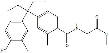 methyl 2-(4-(3-(4-hydroxy-3-methylphenyl)pentan-3-yl)-2-methylbenzamido)acetate