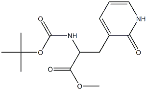 methyl 2-(tert-butoxycarbonylamino)-3-(2-oxo-1,2-dihydropyridin-3-yl)propanoate Struktur