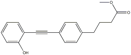 methyl 4-(4-((2-hydroxyphenyl)ethynyl)phenyl)butanoate Structure