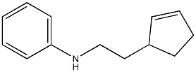 N-(2-(cyclopent-2-enyl)ethyl)aniline Struktur