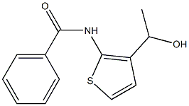 N-(3-(1-hydroxyethyl)thiophen-2-yl)benzamide Struktur