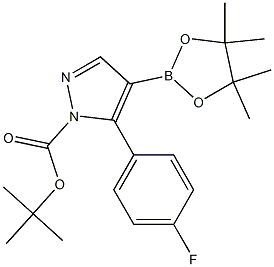 tert-butyl 5-(4-fluorophenyl)-4-(4,4,5,5-tetramethyl-1,3,2-dioxaborolan-2-yl)-1H-pyrazole-1-carboxylate Struktur