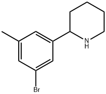 2-(3-BROMO-5-METHYLPHENYL)PIPERIDINE Struktur