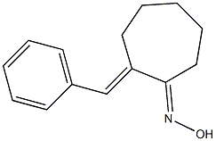 2-benzylidenecycloheptanone oxime Struktur