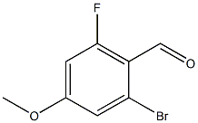 2-bromo-6-fluoro-4-methoxybenzaldehyde Struktur