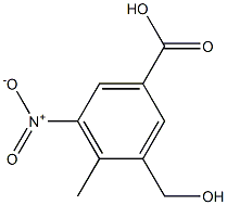 3-(hydroxymethyl)-4-methyl-5-nitrobenzoic acid Struktur