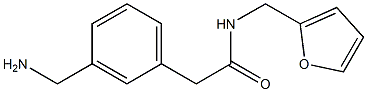 2-(3-(aminomethyl)phenyl)-N-(furan-2-ylmethyl)acetamide Struktur