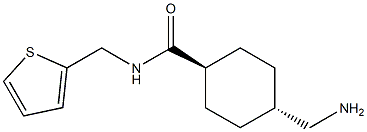 Trans-4-(aminomethyl)-N-(thiophen-2-ylmethyl)cyclohexanecarboxamide Struktur