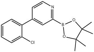 4-(2-chlorophenyl)-2-(4,4,5,5-tetramethyl-1,3,2-dioxaborolan-2-yl)pyridine Struktur