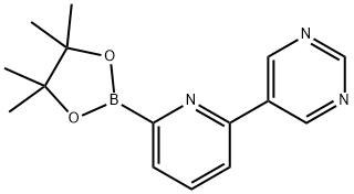 5-(6-(4,4,5,5-tetramethyl-1,3,2-dioxaborolan-2-yl)pyridin-2-yl)pyrimidine Struktur