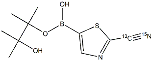 2-(Cyano-13C, 15N)-thiazole-5-boronic acid pinacol ester Struktur