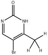 5-Bromo-2-hydroxy-4-(methyl-d3)-pyrimidine Struktur