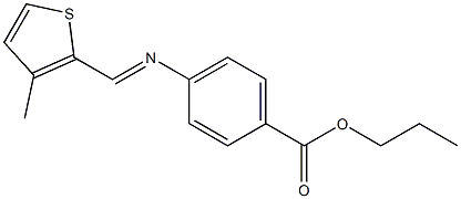 propyl 4-{[(3-methyl-2-thienyl)methylene]amino}benzoate Struktur