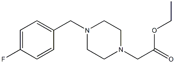 ethyl 2-(4-(4-fluorobenzyl)piperazin-1-yl)acetate Struktur