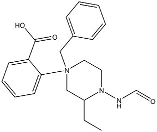 ethyl 4-(4-benzylpiperazine-1-carboxamido)benzoate Struktur