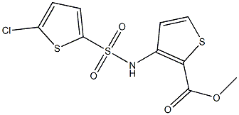 methyl 3-(5-chlorothiophene-2-sulfonamido)thiophene-2-carboxylate Struktur