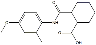 2-((4-methoxy-2-methylphenyl)carbamoyl)cyclohexanecarboxylic acid Struktur