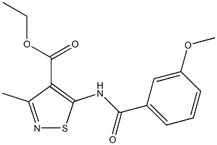 ethyl 5-(3-methoxybenzamido)-3-methylisothiazole-4-carboxylate Struktur