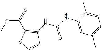 methyl 3-(3-(2,5-dimethylphenyl)ureido)thiophene-2-carboxylate Struktur