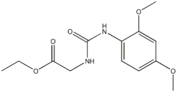 ethyl 2-(3-(2,4-dimethoxyphenyl)ureido)acetate Struktur