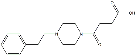 4-oxo-4-(4-phenethylpiperazin-1-yl)butanoic acid Struktur