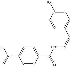 (Z)-N'-(4-hydroxybenzylidene)-4-nitrobenzohydrazide Struktur