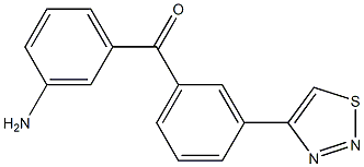 (3-(1,2,3-thiadiazol-4-yl)phenyl)(3-aminophenyl)methanone Struktur