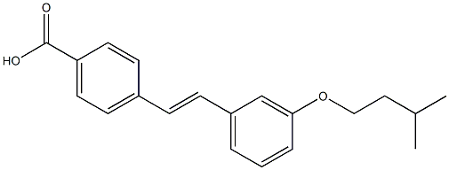 (E)-4-(3-(isopentyloxy)styryl)benzoic acid Struktur