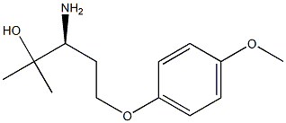 (S)-3-amino-5-(4-methoxyphenoxy)-2-methylpentan-2-ol Struktur