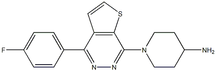 1-(4-(4-fluorophenyl)thieno[3,2-d]pyridazin-7-yl)piperidin-4-amine Struktur