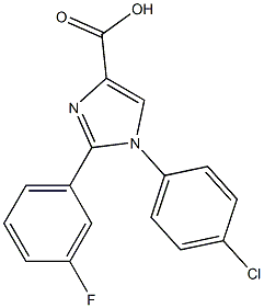 1-(4-chlorophenyl)-2-(3-fluorophenyl)-1H-imidazole-4-carboxylic acid Struktur